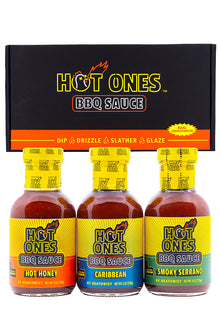 Hot Ones BBQ Trio Pack (Hot Honey / Caribbean / Smoked Serrano) W1