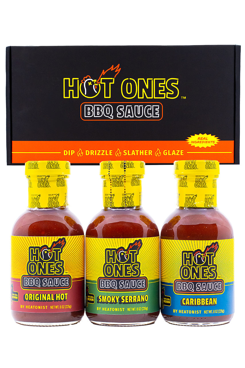 Hot Ones BBQ Trio Pack (Original / Smoked Serrano / Caribbean) F2