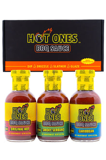 Hot Ones BBQ Trio Pack (Original / Smoked Serrano / Caribbean) F2