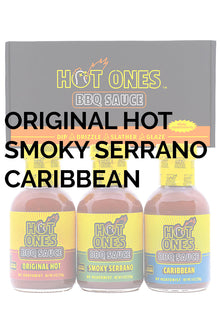 Hot Ones BBQ Trio Pack (Original / Smoked Serrano / Caribbean) F2